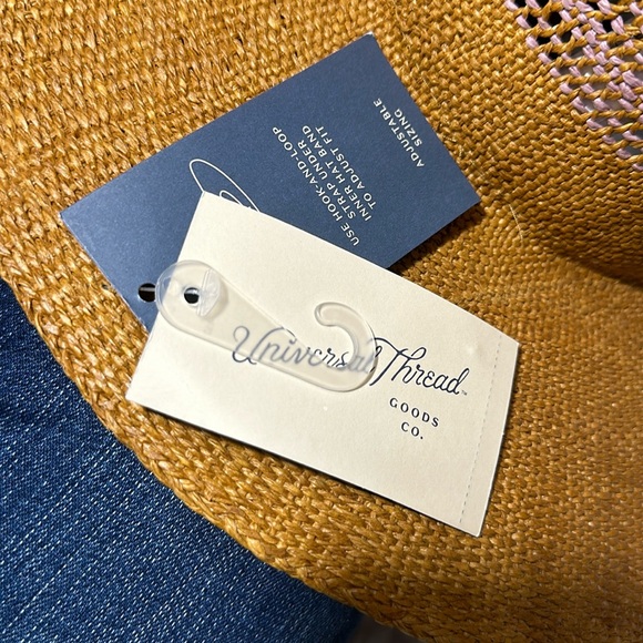 NWT | UNIVERSAL THREAD CO.| STRAW HAT Straw Boater Hat - Tan Size S/M - Picture 4 of 6